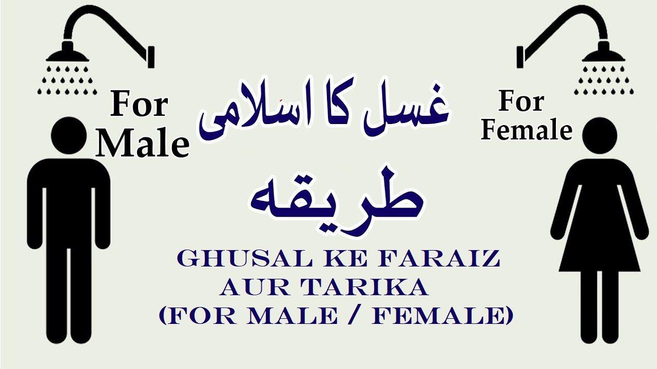 Ghusal ke Faraiz aur Tarika (for Male / Female)