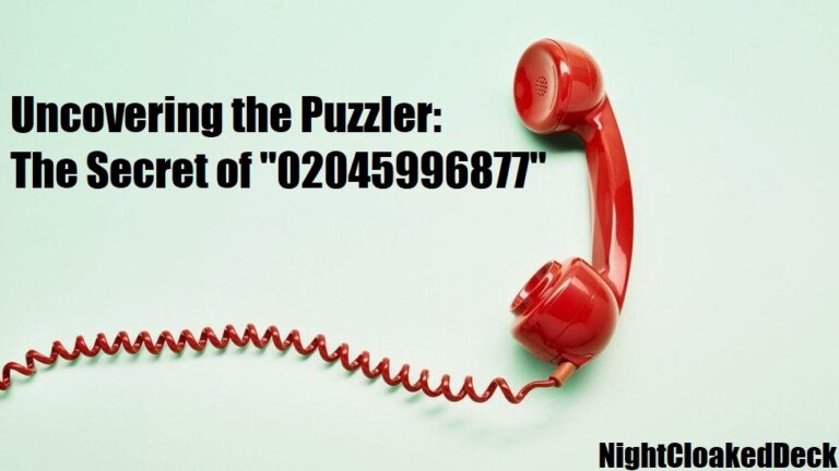 Uncovering the Puzzler: The Secret of “02045996877”