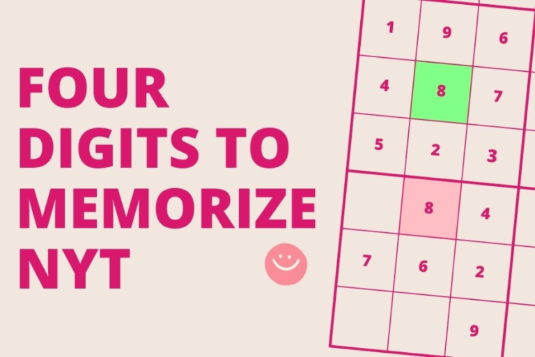 Four Digits to Memorize NYT: Simple Techniques