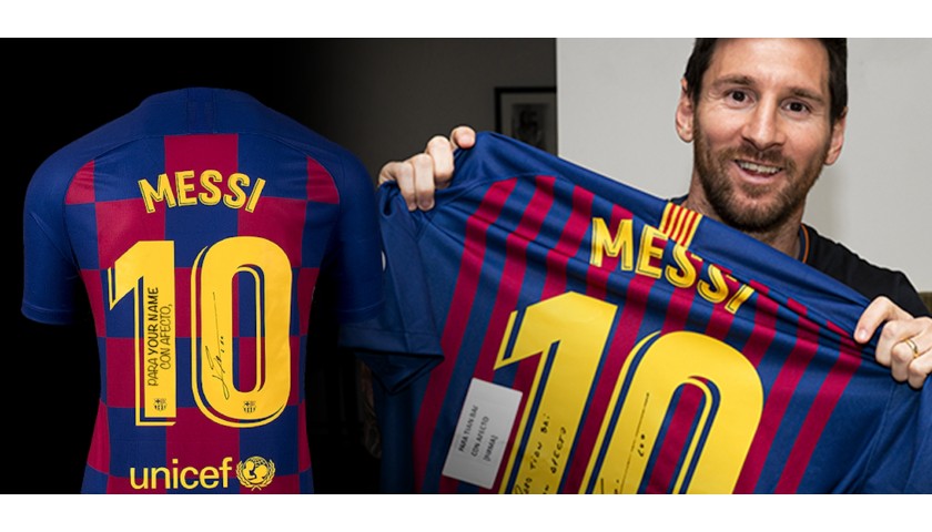 messi signed jersey