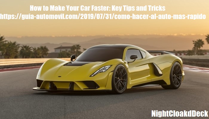 How to Make Your Car Faster: Key Tips and Tricks https://guia-automovil.com/2019/07/31/como-hacer-al-auto-mas-rapido