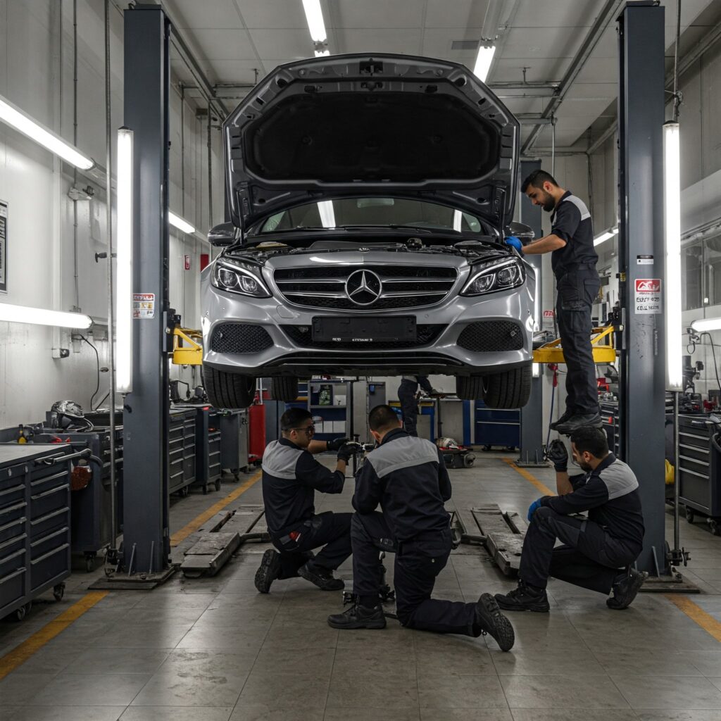 Mercedes oil change service in Dubai