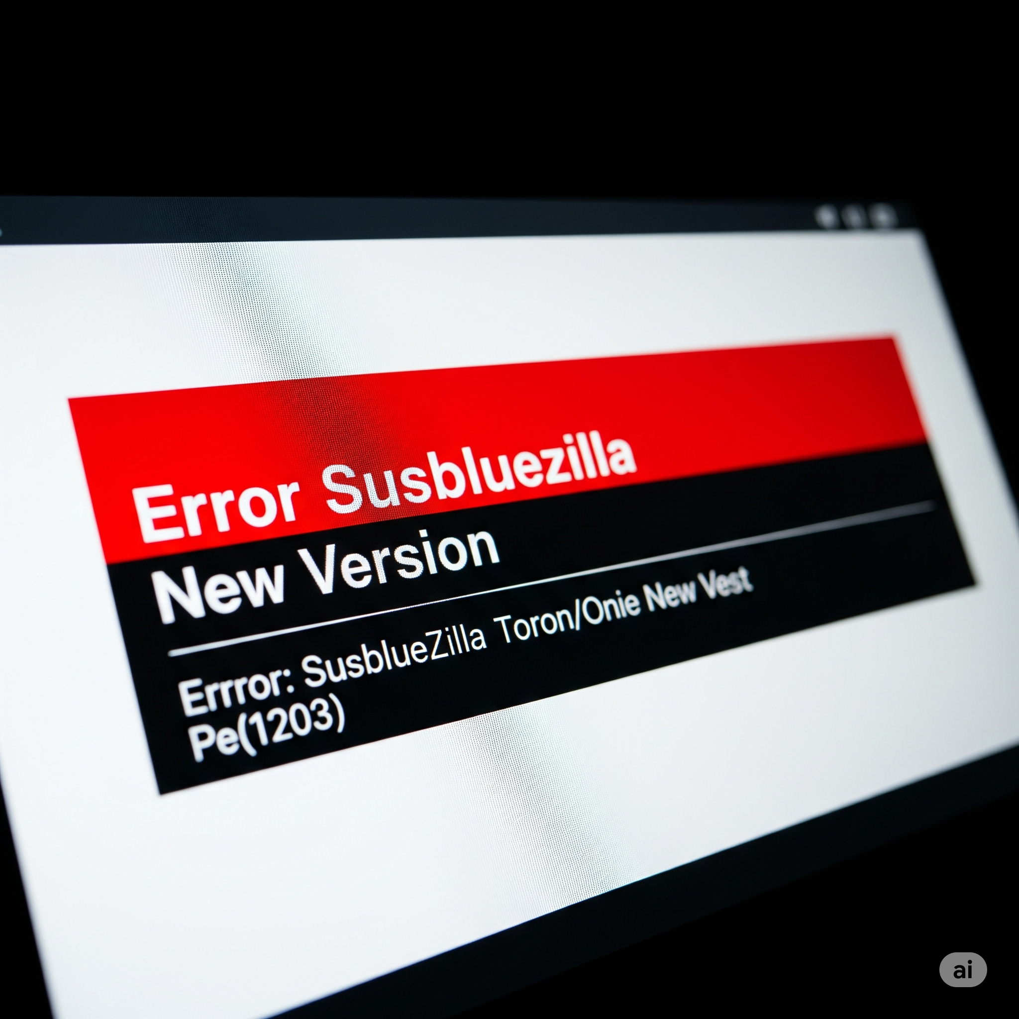 error susbluezilla new version