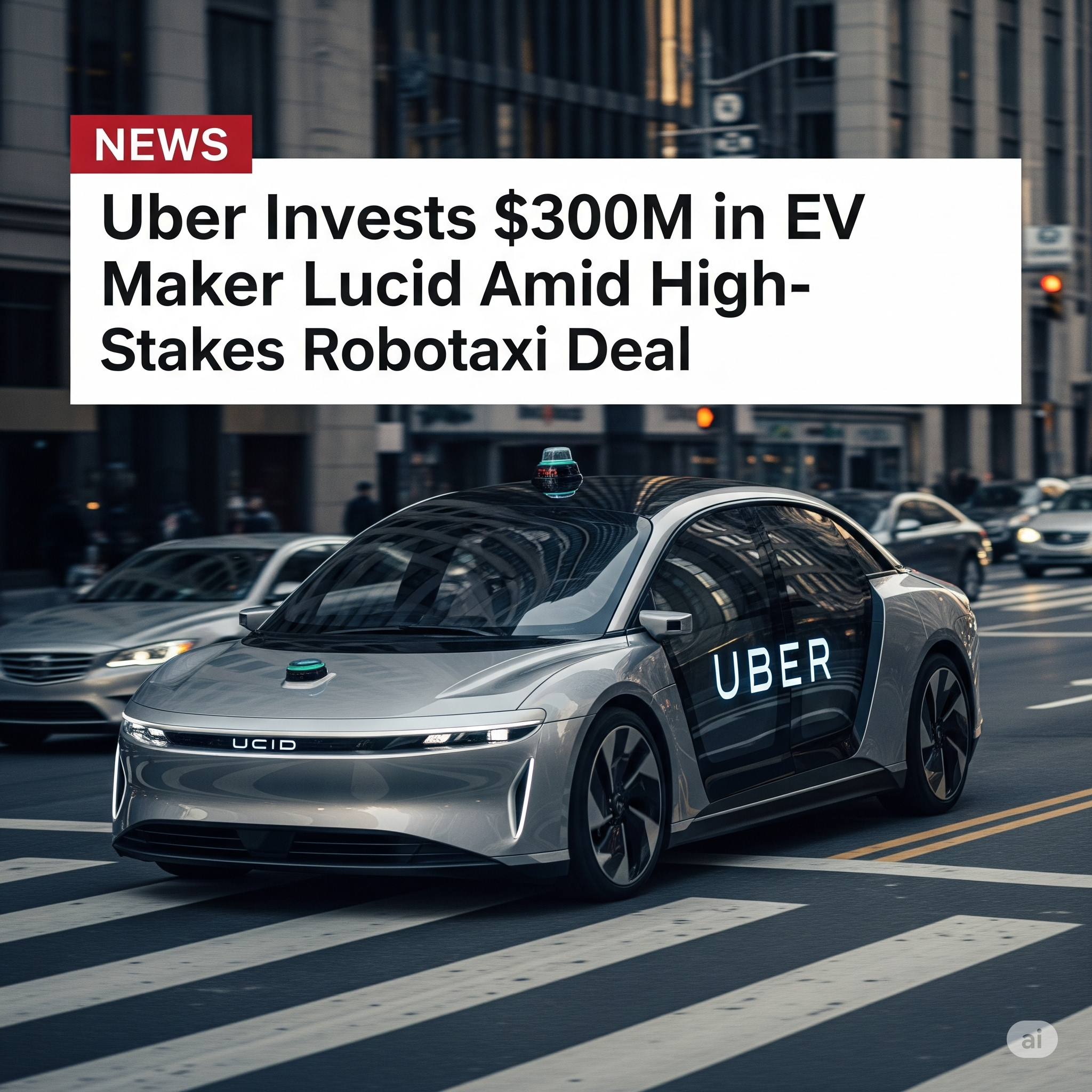 Uber Invests $300M in EV Maker Lucid Amid High-Stakes Robotaxi Deal